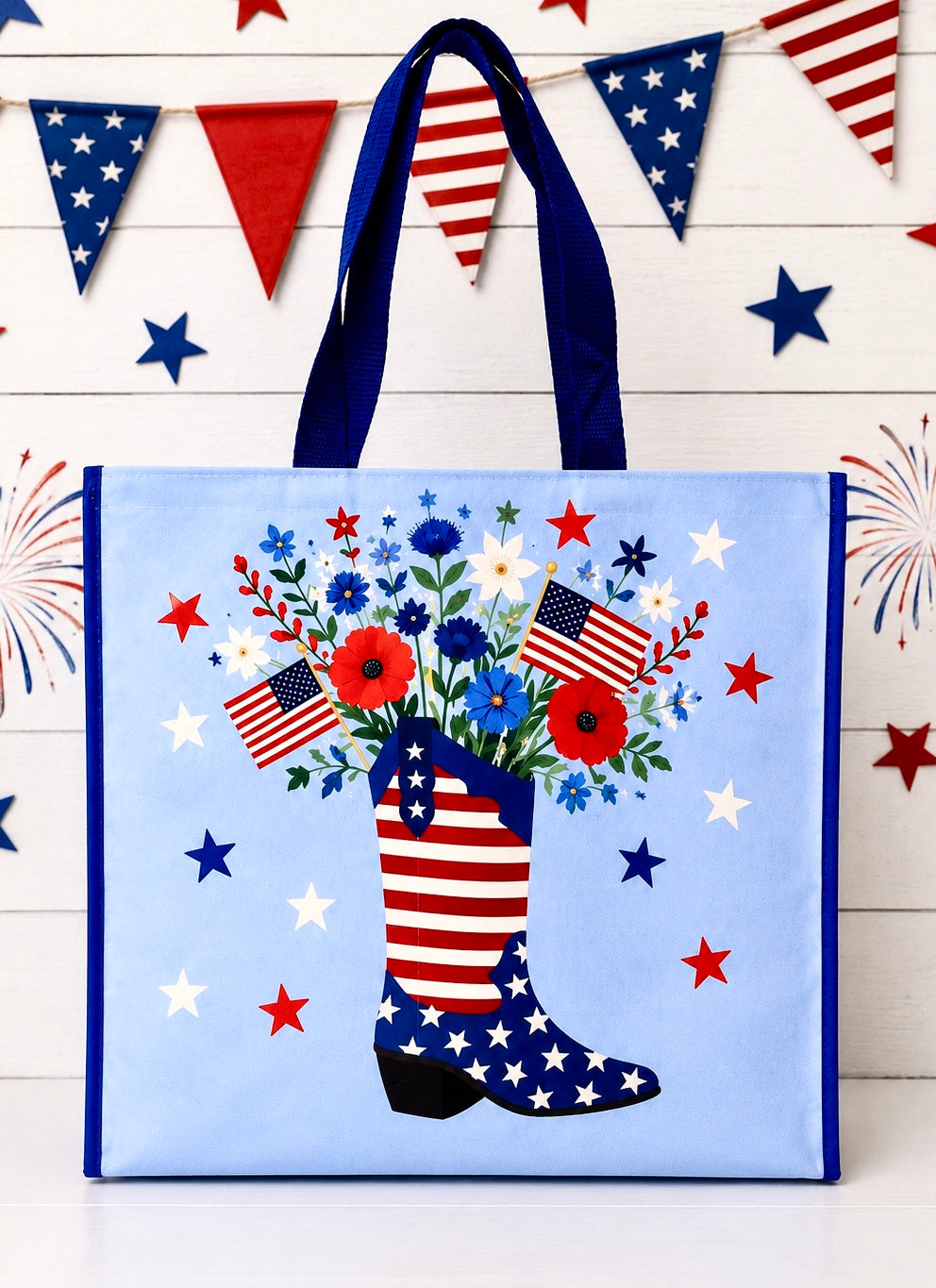 Patriotic Boot Tote Bag