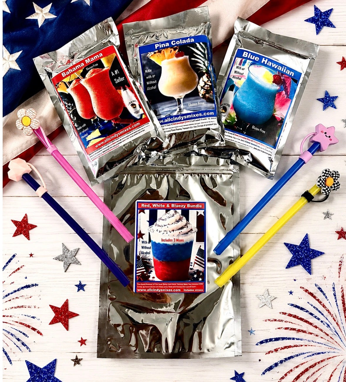 Patriotic 3 Mix Bundle>Bahama Mama, Blue Hawaiian, Pina Colada